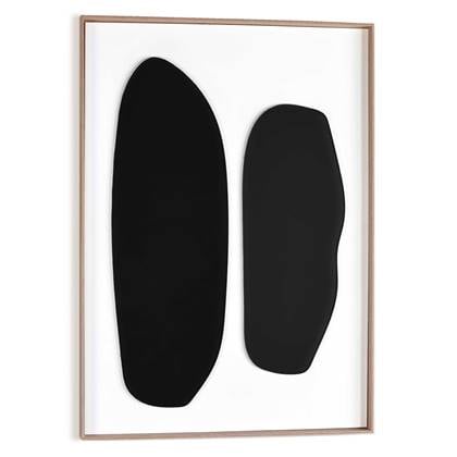 Schilderij - Black Duo - 70x50 cm Hout,Gips