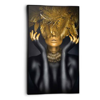 Art Frame Golden Feathers 118x70 cm