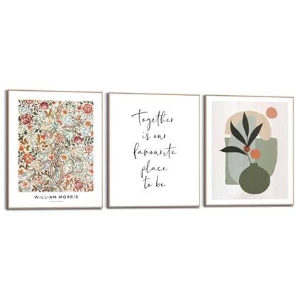 Reinders - Warm Botanics - Schilderijen set 3x 50x40cm Hout Groen