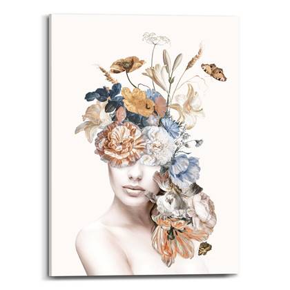 Schilderij Bloemen en Planten Glamour Lady 70x50 cm Canvas - Reinders