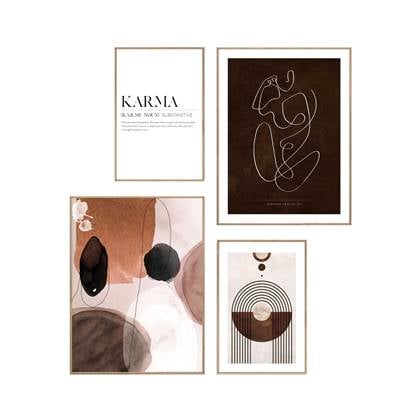 Reinders Schilderijen set Karma Abstract - 40x30 cm - Hout