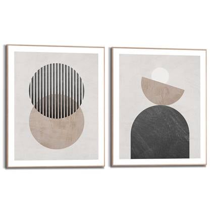 Reinders Schilderijen set Abstract Shapes Set - 50x40 cm - Hout