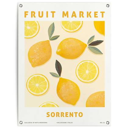 Tuinposter Eten en Drinken Lemons 80x60 cm Canvas - Reinders