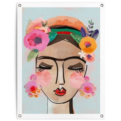 Tuinposter Kunst Happy Face 80x60 cm Canvas - Reinders