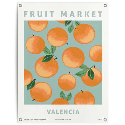 Tuinposter Eten en Drinken Oranges 80x60 cm Canvas - Reinders