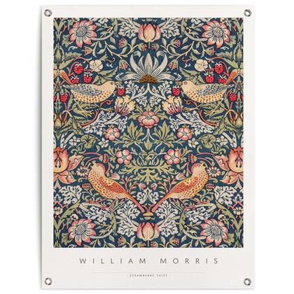 Tuinposter Kunst William Morris - aardbeiendief 80x60 cm Canvas - Reinders