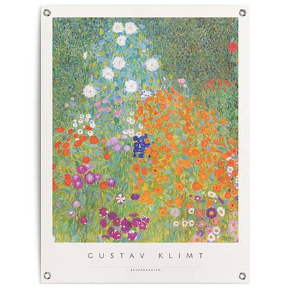 Tuinposter Kunst Gustav Klimt - Boerderijtuin 80x60 cm Canvas - Reinders