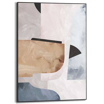 Reinders - Soft Abstract II - Schilderij 70x50cm Zwart Beige