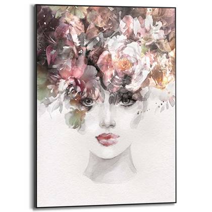 Schilderij Kunst Aquarel Beauty 70x50 cm Hout - Reinders