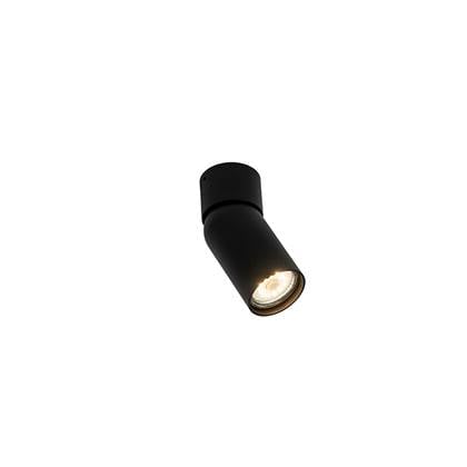 QAZQA Moderne opbouwspot GU10 50mm - Falo Zwart