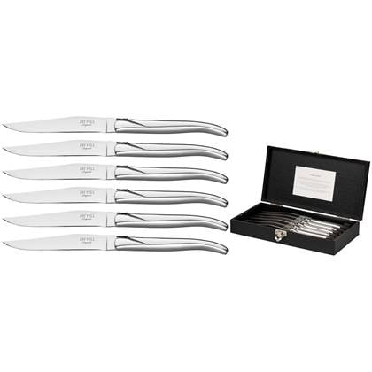 Jay Hill Steakmessen Laguiole - RVS - 6 Stuks Zilver