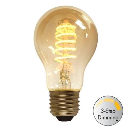 Freelight E27 7Watt Led Gold 60mm incl. Stappen Dimmer Goud
