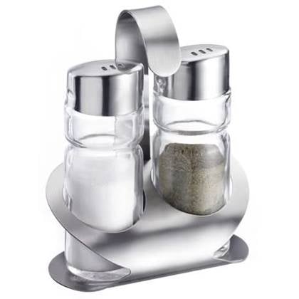 Westmark Peper- en zoutset Transparant, Zilver