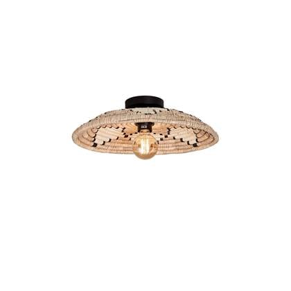 GOOD&MOJO Plafonniere Andros - Naturel|Wit - Ø45cm Bruin
