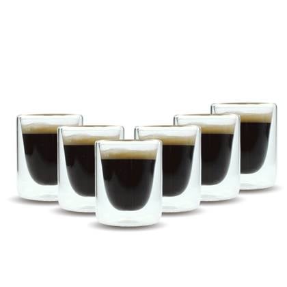 Orange85 Dubbelwandige Espresso Glazen 10cl Set van 4