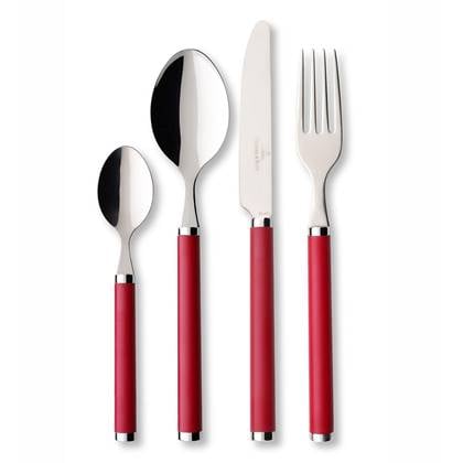 Villeroy & Boch Bestekset Play! - Red Roses - 24 delig | 6 personen Rood