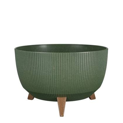 Mica Decorations Doppio Schaal op Poten - H20,5 x Ø40 cm - Groen