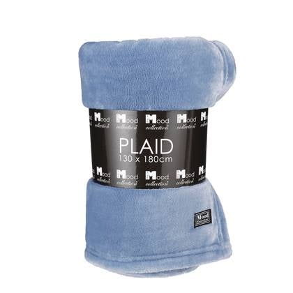 In The Mood Collection Famke Fleece Plaid - 180 x 130 cm - Licht Blauw