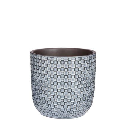 Mica Decorations Daan Bloempot - H17,5 x Ø19 cm - Blauw