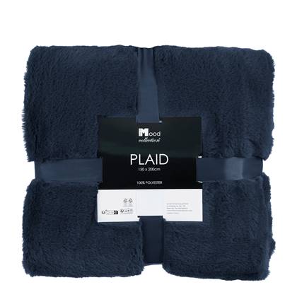 In The Mood Collection Bronte Fleece Deken - L200 x B150 cm - Blauw