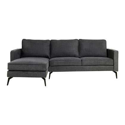 MOOS Milan Chaise Longue 3-zitsbank - Links / Rechts - Linnen - Antraciet