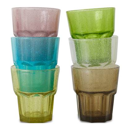 HKliving Mineral Waterglazen - Set van 6