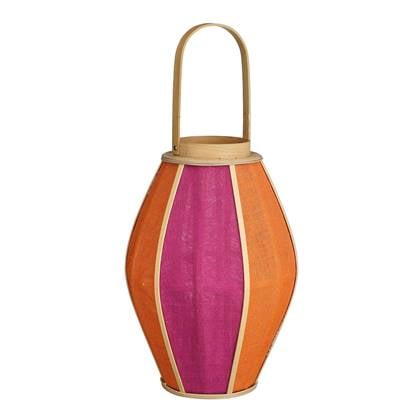 Mica Decorations Roger Lantaarn - H45 x Ø32 cm - Fuchsia, Oranje
