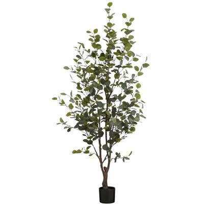 Mica Decorations Kunstplant Eucalyptusboom in Pot - H180 x Ø80 cm Groen