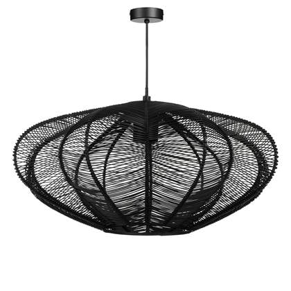 Mica Decorations Kanti Hanglamp - H20 x Ø41 cm - Metaal - Zwart afbeelding