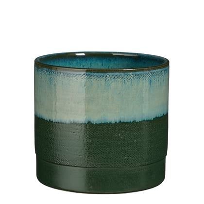 Mica Decorations Olof Bloempot - H20 x Ø22 cm - Donker Groen