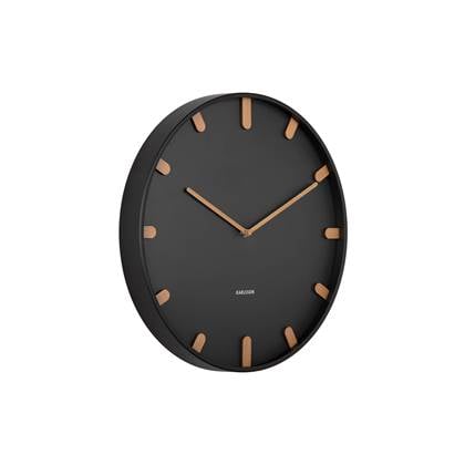 Karlsson - Wall Clock Grace Zwart