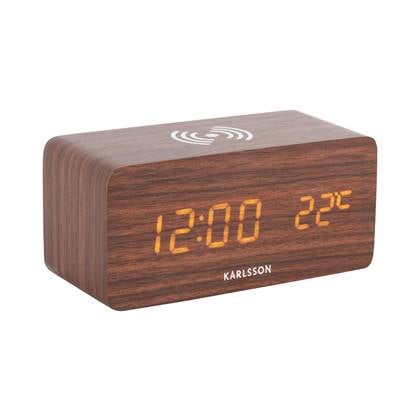 Karlsson - Alarm Clock Block w. Phone Charger LED