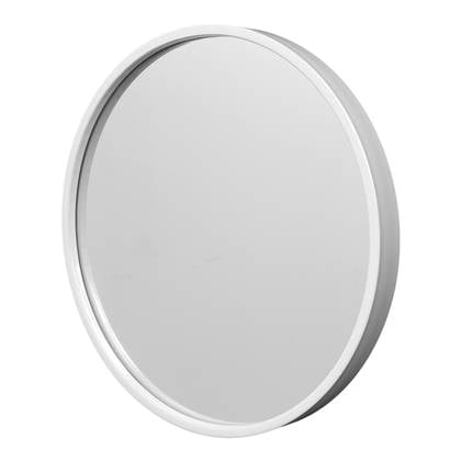 Fragix Boston wandspiegel rond - Wit - Metaal - Ø35cm