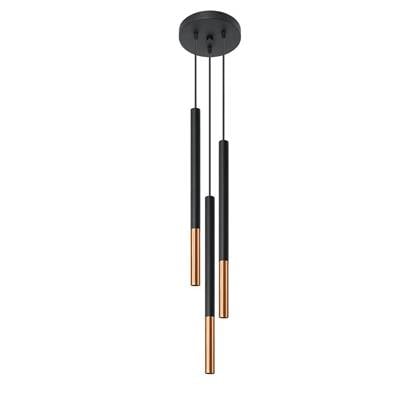 Sollux Hanglamp Mozaica 3 lichts Ø 20 cm koper zwart afbeelding