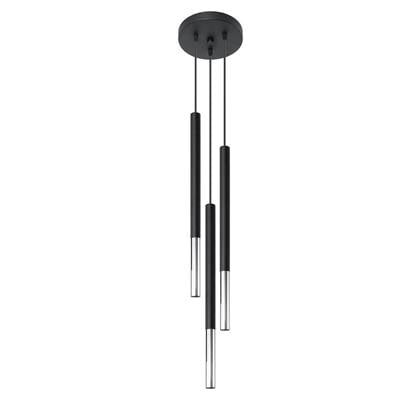 Sollux Hanglamp Mozaica 3 lichts Ø 20 cm chroom zwart afbeelding