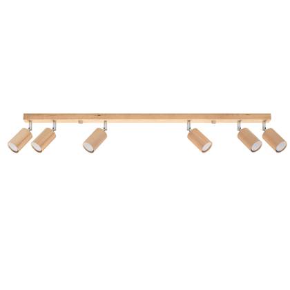 Sollux Lighting - Plafondspot BERG 6 natuurlijk hout