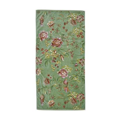 Pip Studio badgoed Secret Garden green - handdoek 70x140 cm