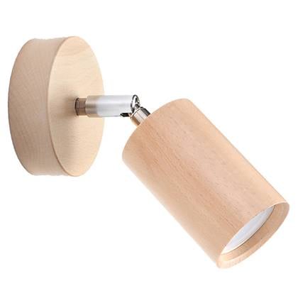 Bussandri Wandlamp scandinavisch - Hout - Hout kleur afbeelding