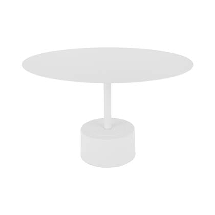 Leitmotiv - Bijzettafel Nowa Low - Wit - 55x55x35cm Crème