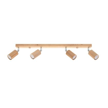 Sollux Lighting - Plafondspot BERG 4 natuurlijk hout