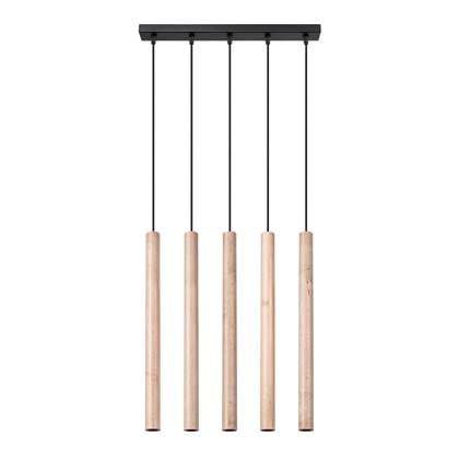 Bussandri Hanglamp modern - Metaal - Hout kleur afbeelding