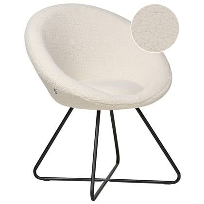 Beliani - FLOBY II - Fauteuil - Gebroken - Bouclé Wit
