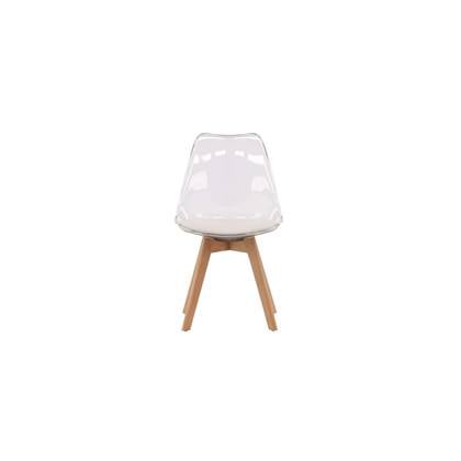 Hioshop Edvin eetkamerstoel wit, naturel.