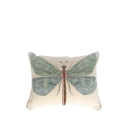 Sissy-Boy Grijs jacquard kussen dragonfly Blauw