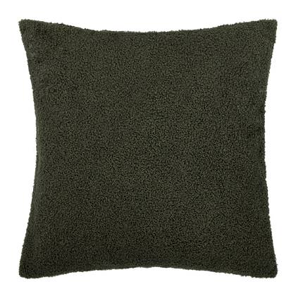 QUVIO Sierkussenhoes teddy - 45x45cm - Donker Groen