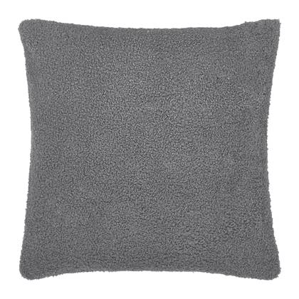 QUVIO Sierkussenhoes teddy - 45x45cm - Donker Grijs