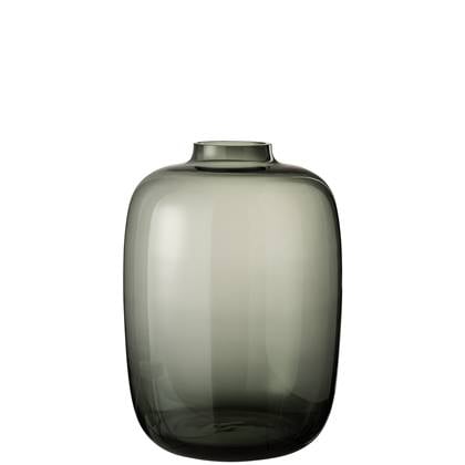 J-line - Vaas Cleo Glas Grijs Large - 30x30x45cm