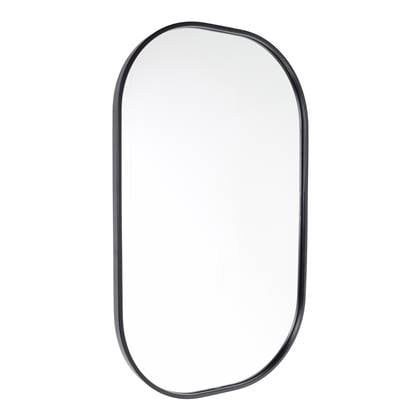 Fragix Iris Spiegel Ovaal - Zwart - Metaal - 80x50