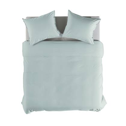 Yellow Dekbedovertrek Percale whispering blue Blauw