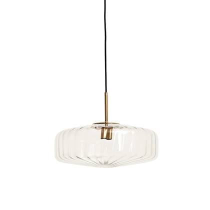 vtwonen Hanglamp Pleat - Glas - Ø40cm Transparant